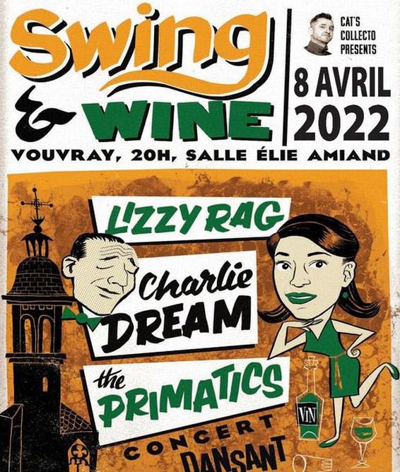 Affiche swing & wine 2022 à Vouvray